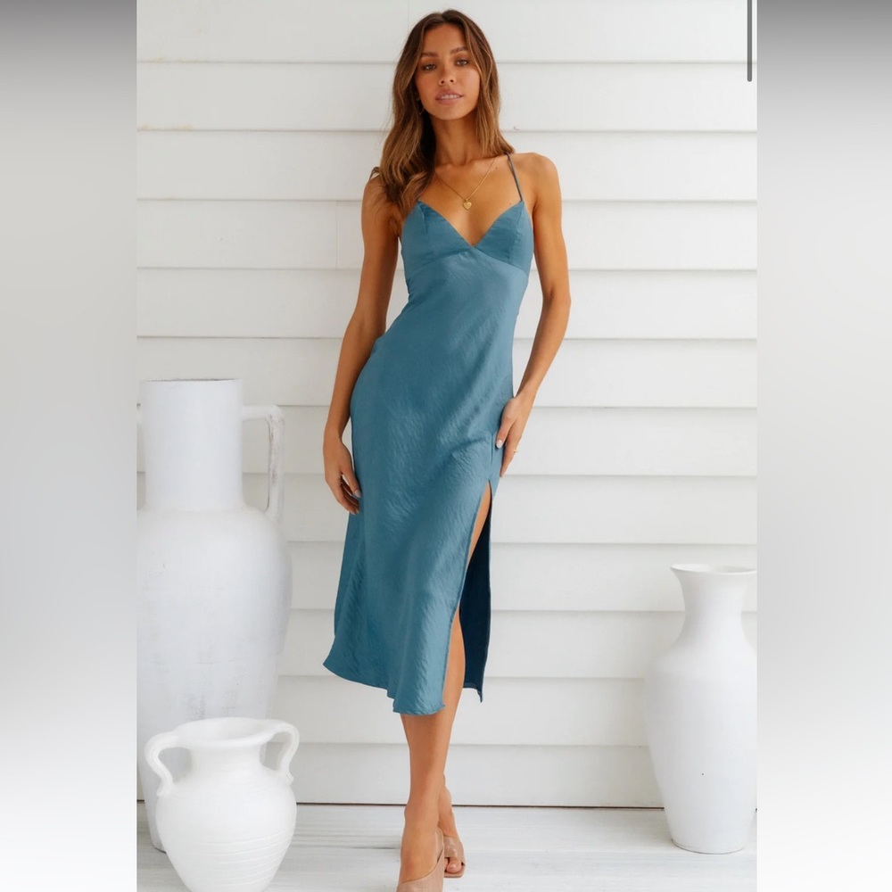 SOLD - Hello Molly Drinks On Me Midi Dress